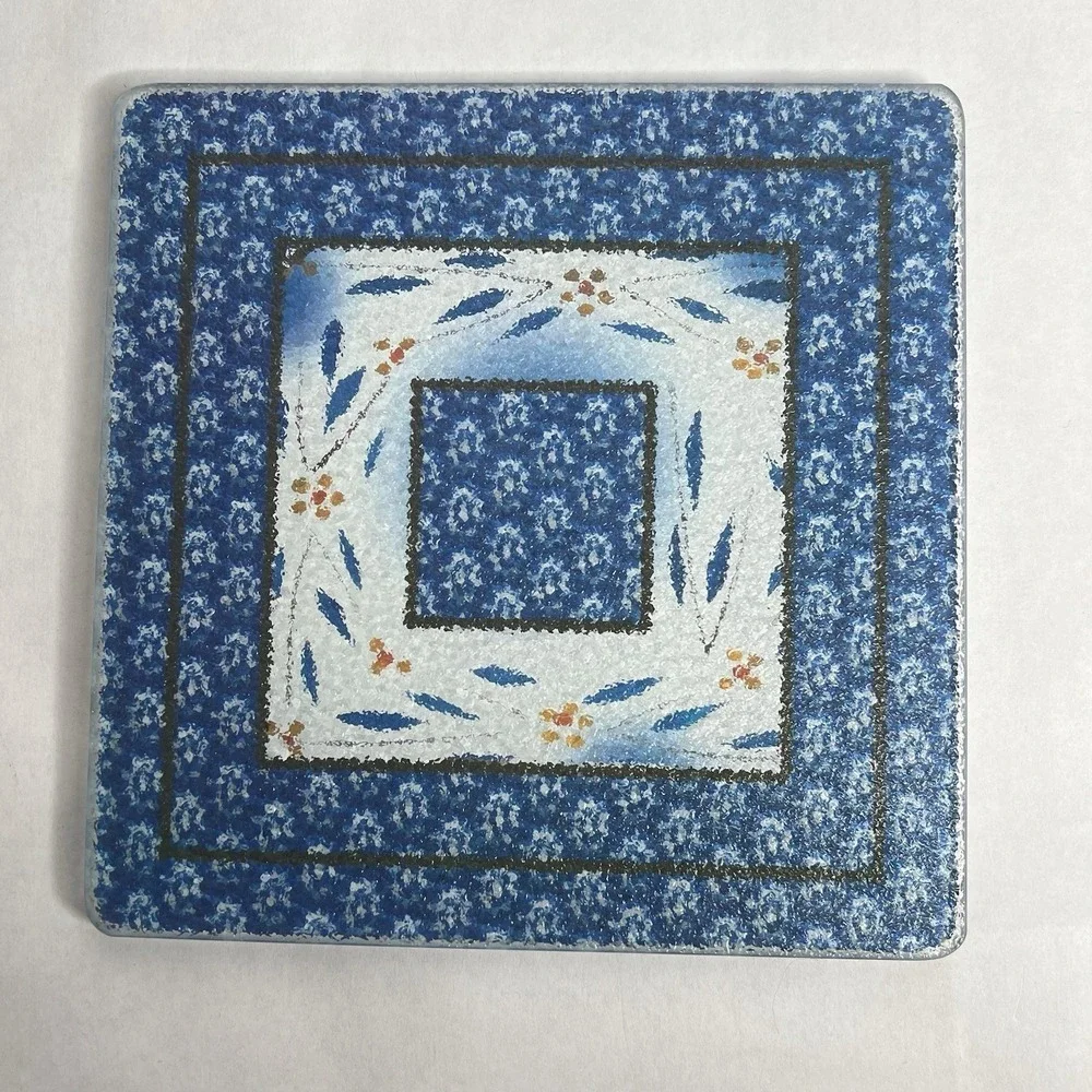 Temptations by Tara Old World Blue‎ Casserole Dish Cooling Rack Trivet Lid 1.5Qt